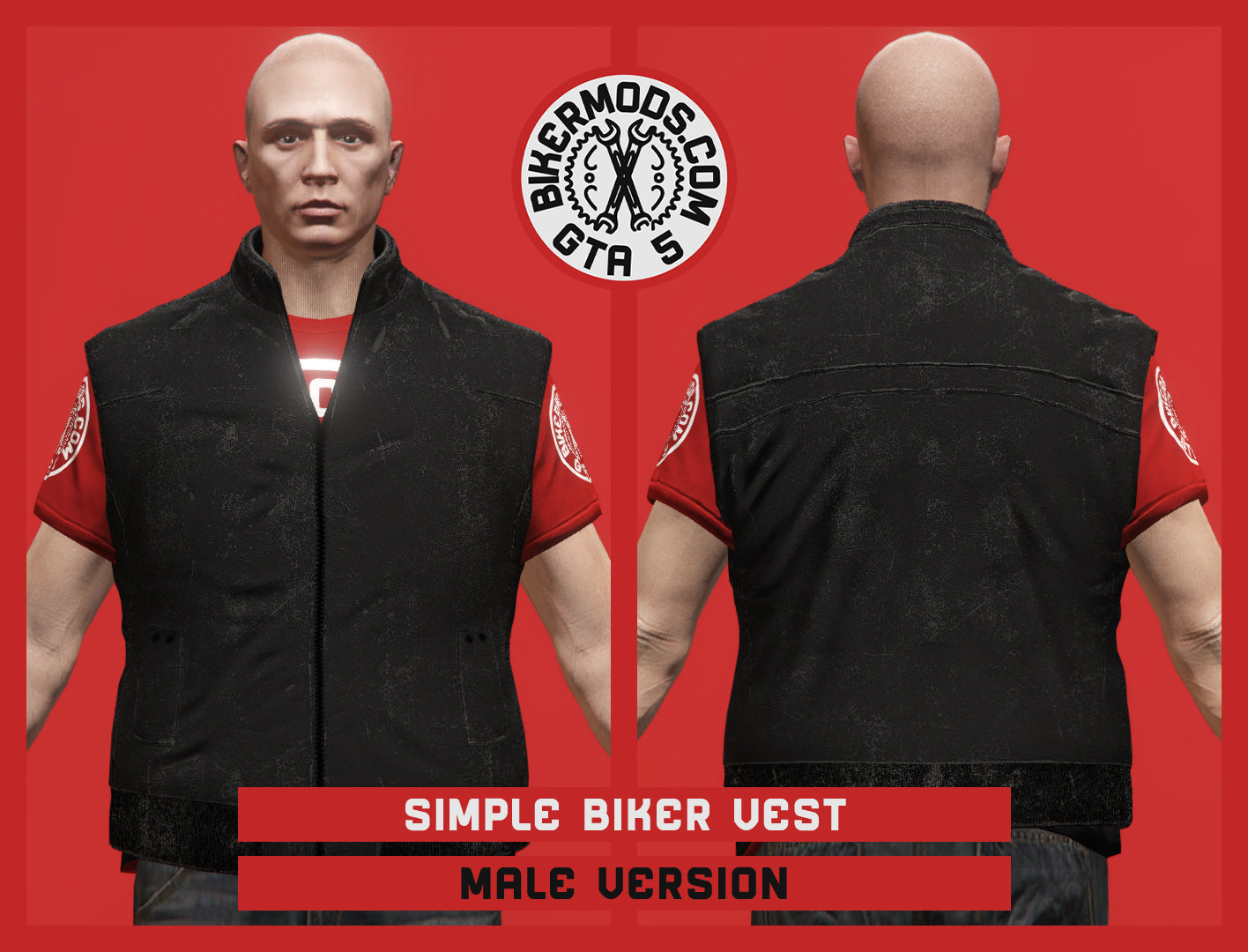 Simple Biker Vest (Male)