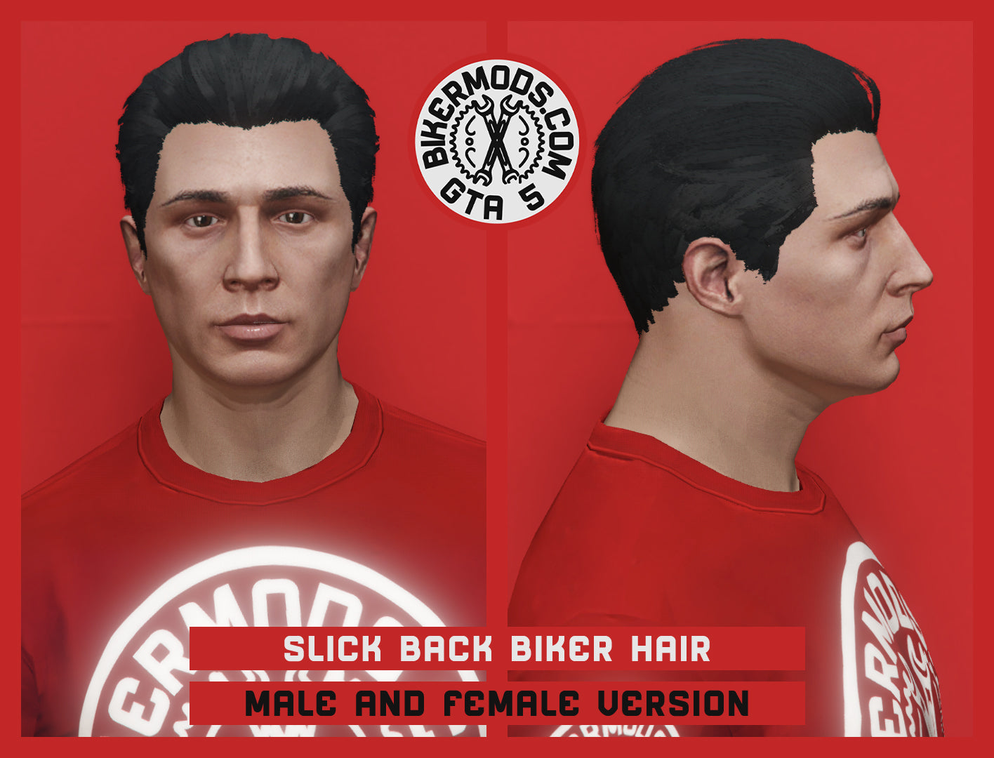 Slick Back Biker Hair