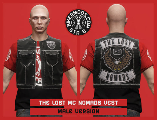 Slim Jaxson Style Biker Vest (Male) Lost MC Nomads
