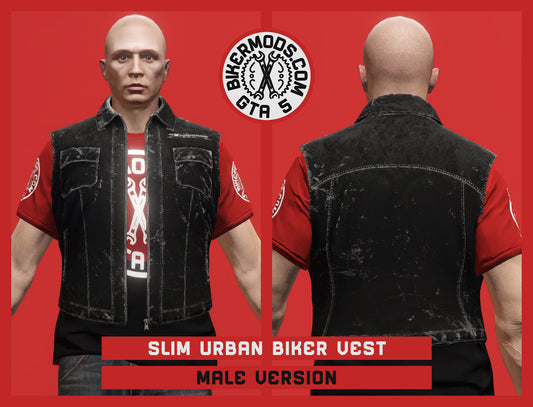 Slim Urban Biker Vest (Male)