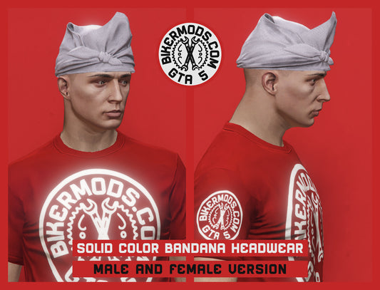Solid Color Bandana Headwear (San Andreas Worn Style)