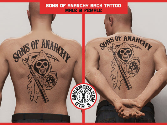 Sons of Anarchy Alternate Reaper Back Tattoo