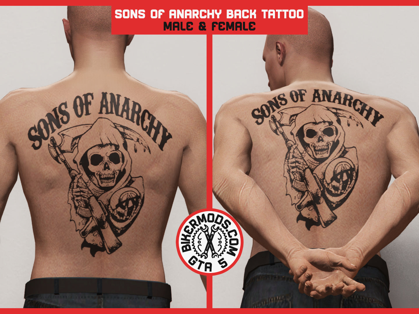 Sons of Anarchy Bold Ink Back Tattoo