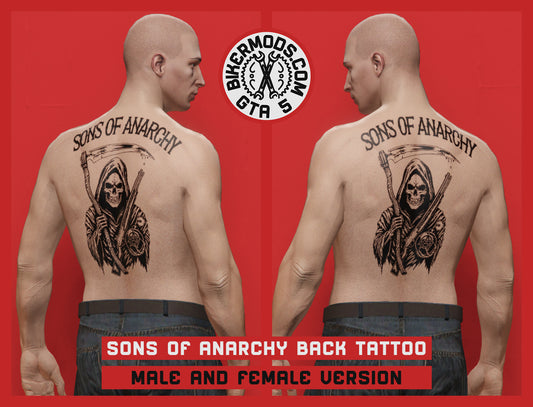 Sons of Anarchy Deadly Reaper Back Tattoo
