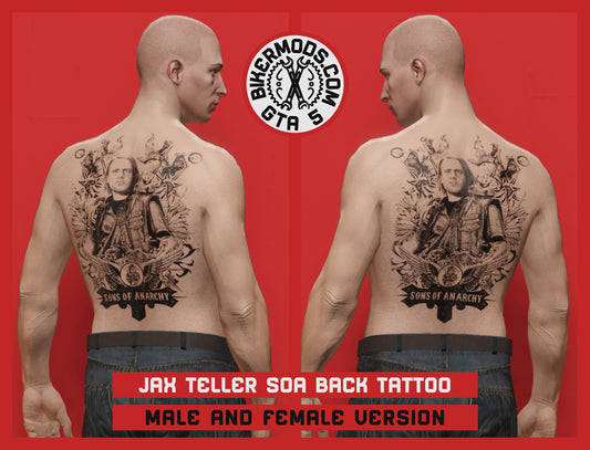 Sons of Anarchy Jax Teller Art Back Tattoo