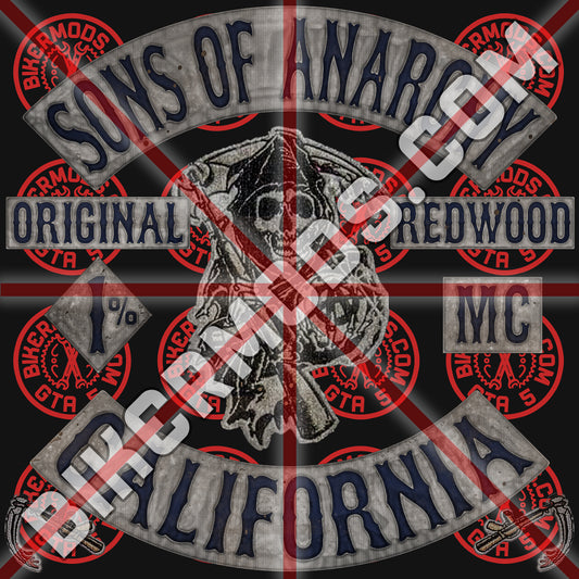 Sons of Anarchy MC (California) Stacked Style