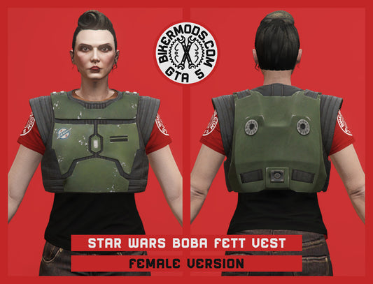 Star Wars Boba Fett Style Vest (Female) No Shoulder Pad