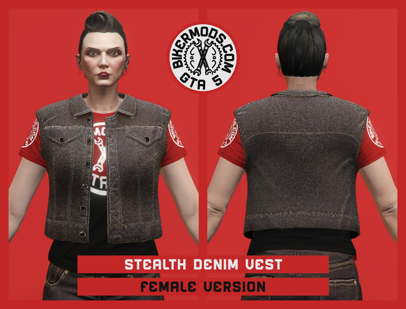 Stealth Denim Vest (Female) Shorty Style