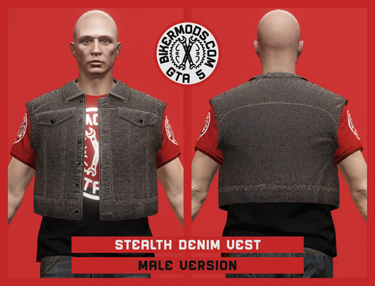 Stealth Denim Vest (Male) Shorty Style