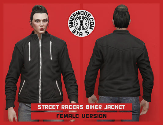 Street Racers Black Biker Jacket (Female)
