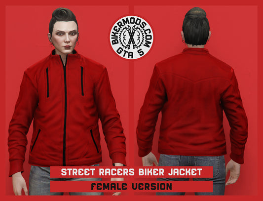 Street Racers Red Biker Jacket (Female)
