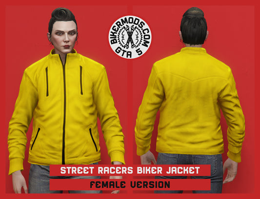 Street Racers Yellow Biker Jacket (Female)