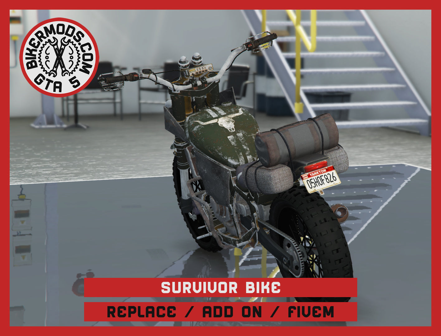 Survivor Bike (Replace / Add On / FiveM) 111k Poly ("Days Gone")