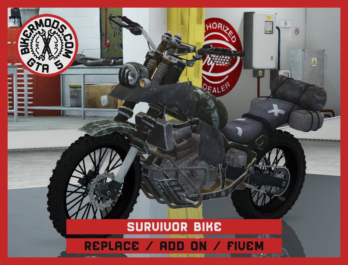 Survivor Bike (Replace / Add On / FiveM) 111k Poly ("Days Gone")