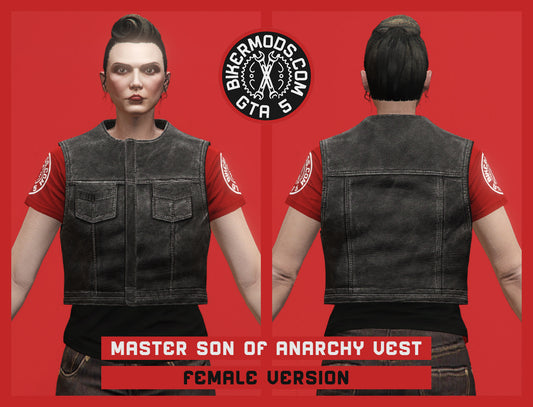 The Master Son of Anarchy Vest (Female) Black Style