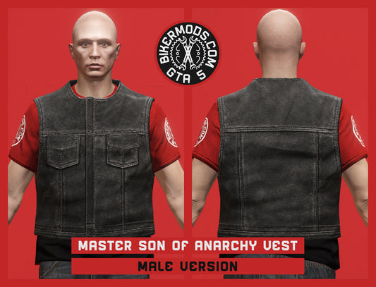 The Master Son of Anarchy Vest (Male) Black Style