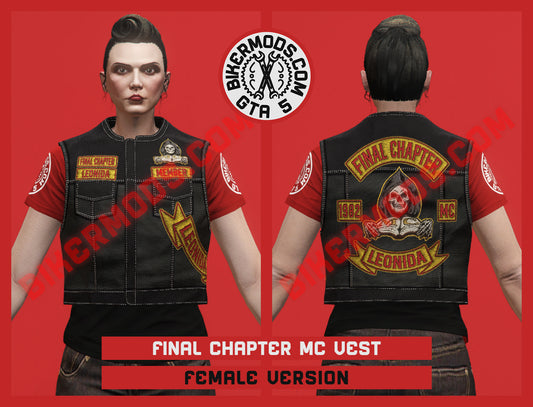 The Son of Anarchy Vest (Female) Final Chapter MC Leonida Member