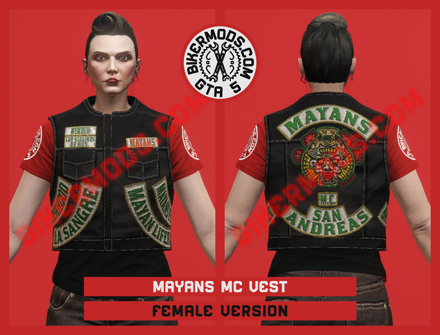 The Son of Anarchy Vest (Female) Mayans MC San Andreas Member Style