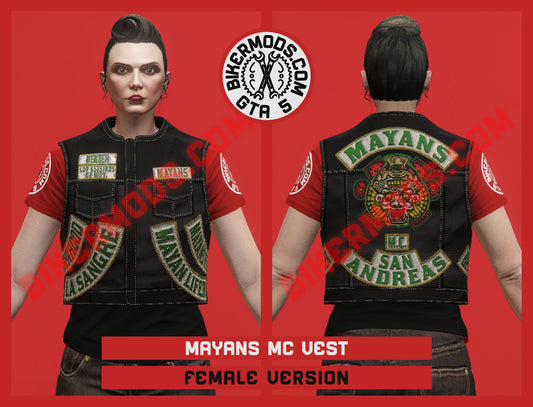 The Son of Anarchy Vest (Female) Mayans MC San Andreas Member Style