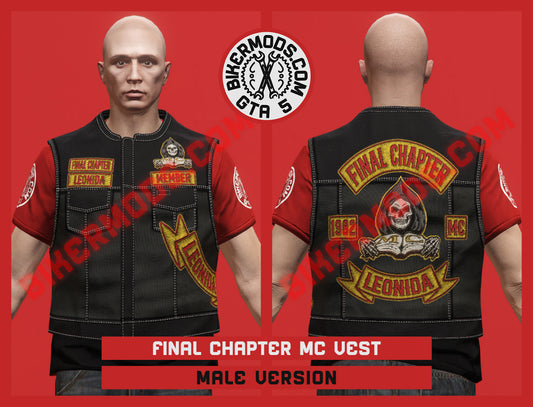 The Son of Anarchy Vest (Male) Final Chapter MC Leonida Member