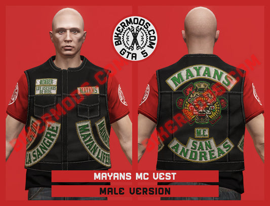 The Son of Anarchy Vest (Male) Mayans MC San Andreas Member Style