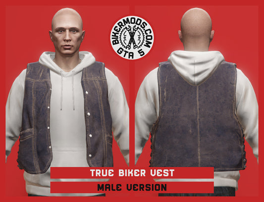 True Biker Brown Vest (Male) Hoodie Size