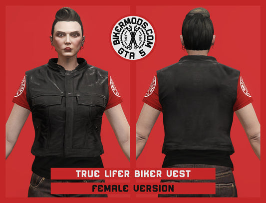 True Lifer Biker Vest (Female) Shorty Style