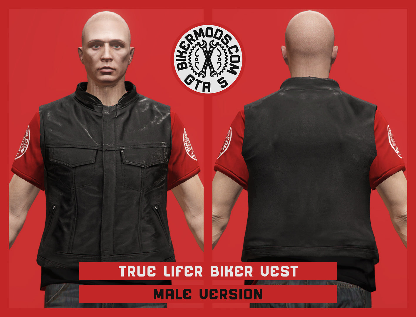 True Lifer Biker Vest (Male) Shorty Style