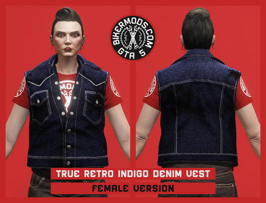 True Retro Indigo Denim Vest (Female)