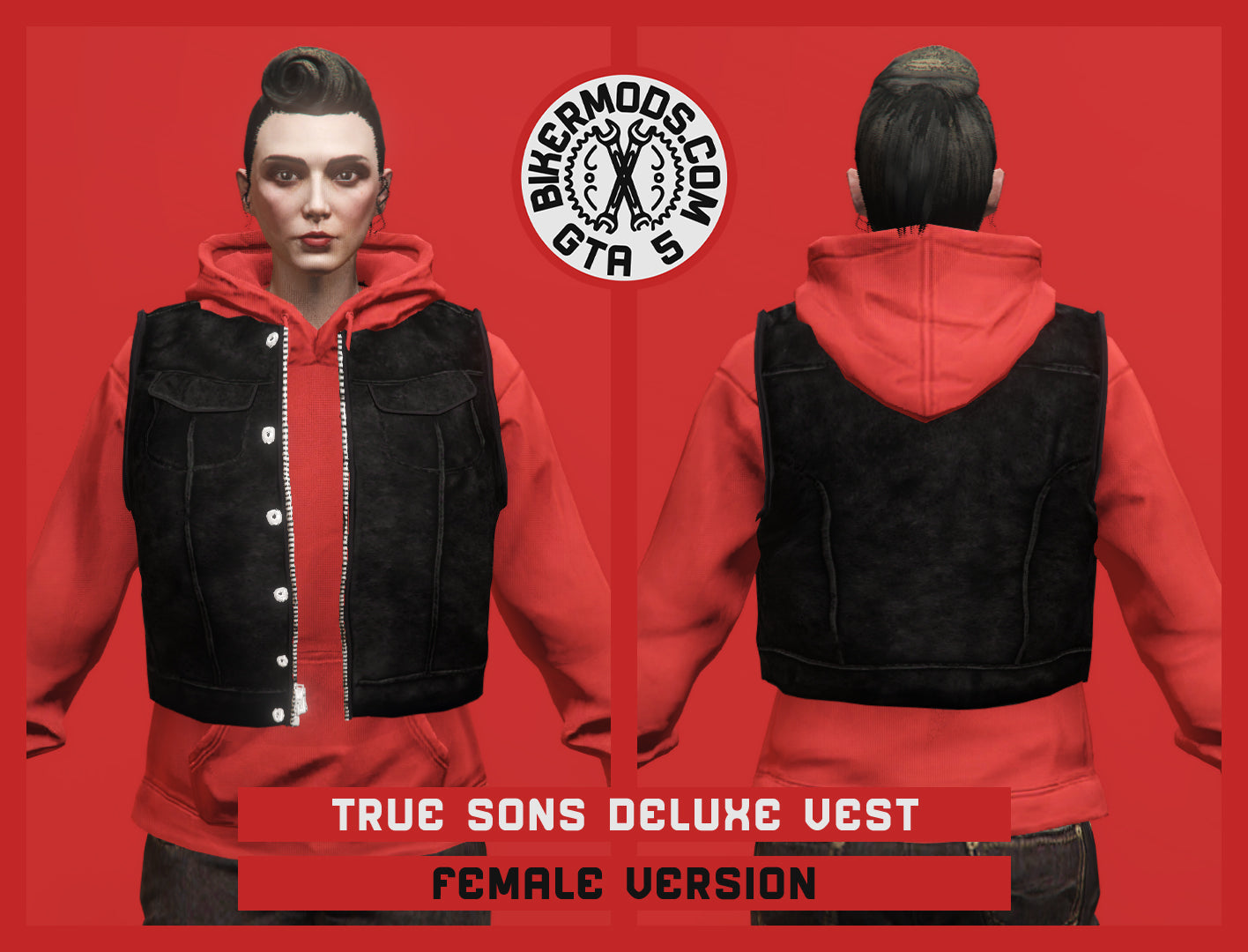 True Sons Deluxe Vest (Female) Hoodie Fit