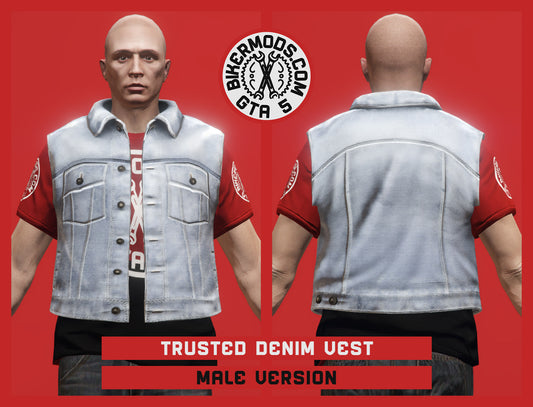 Trusted Denim Vest (Male) Shorty Style