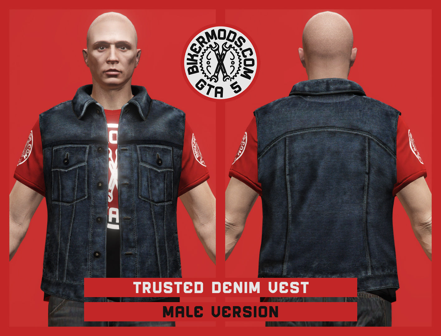 Trusted Indigo Denim Vest (Male)