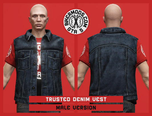 Trusted Indigo Denim Vest (Male)