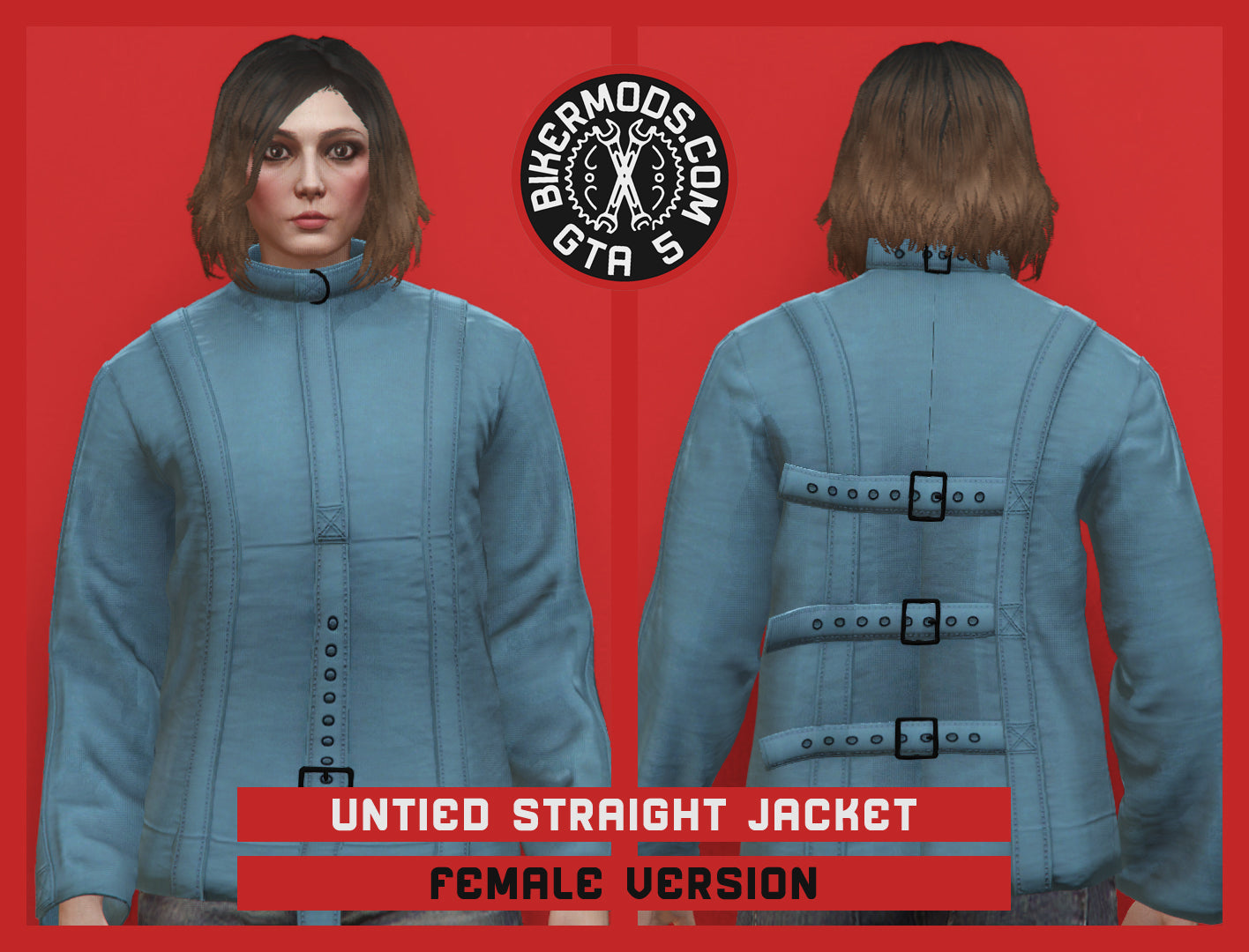 Untied Crazy Blue Straight Jacket (Female)