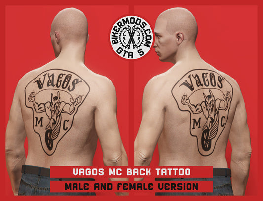 Vagos MC Back Tattoo