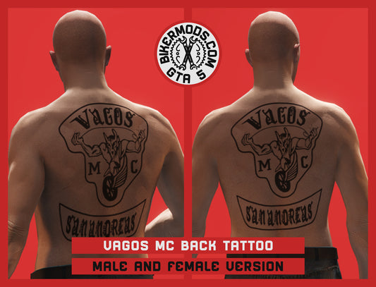 Vagos MC (San Andreas) Back Tattoo