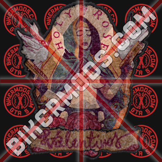 Valentinos Holy Roses (Full Patch) Worn Embroidery Cyber Style
