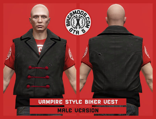 Vampire Style Biker Vest (Male)