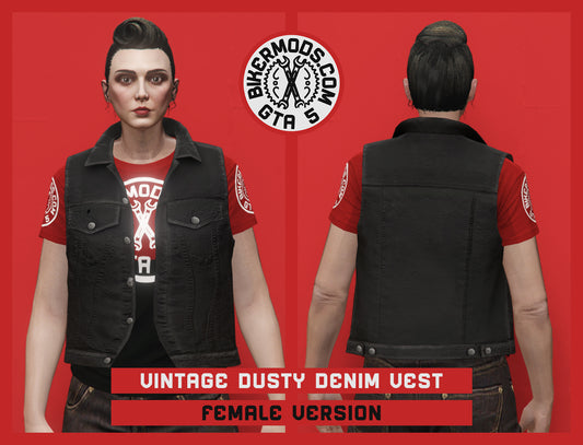 Vintage Dusty Denim Vest (Female)