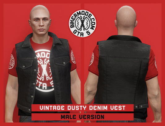 Vintage Dusty Denim Vest (Male)