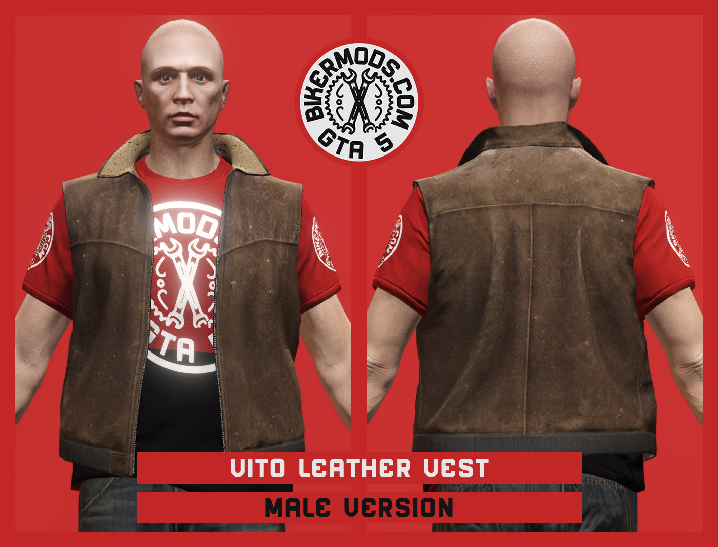Vito Leather Vest (Male)