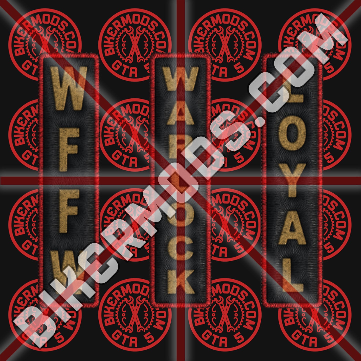 Warlocks MC Style Vertical Patches