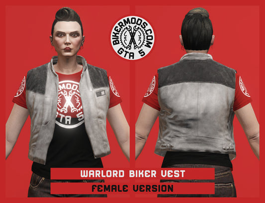 Warlord Biker Vest (Female) White Style