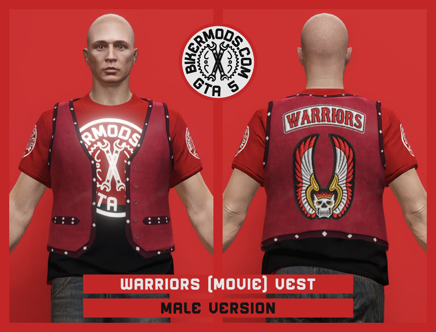 Warriors Vest (Male) Open Movie Version