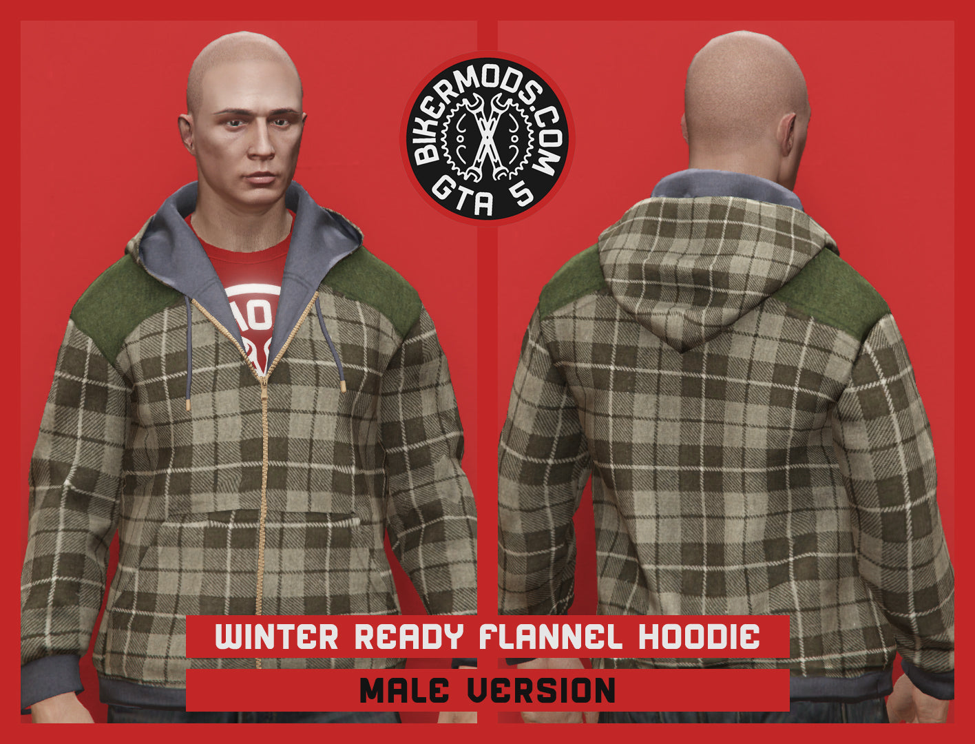 Winter Ready Flannel Hoodie (Male)