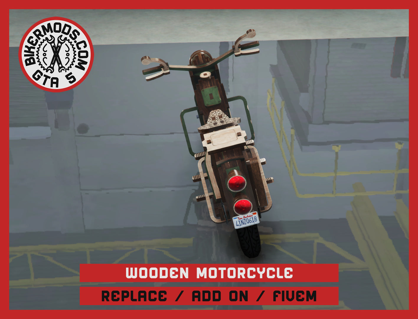 Wooden Motorcycle (Replace / Add On / FiveM) 37k Poly