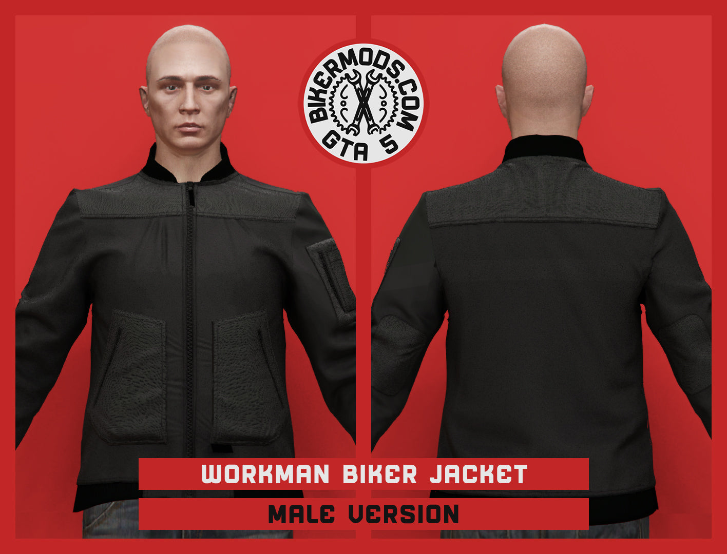 Workman Biker Jacket (Male) Black Style