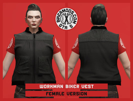 Workman Biker Vest (Female) Black Style