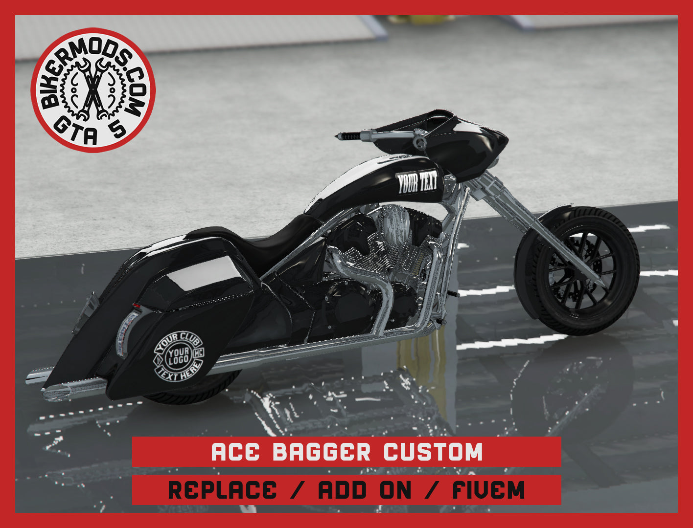 Ace Bagger Custom (Replace / Add On / FiveM) 190k Poly