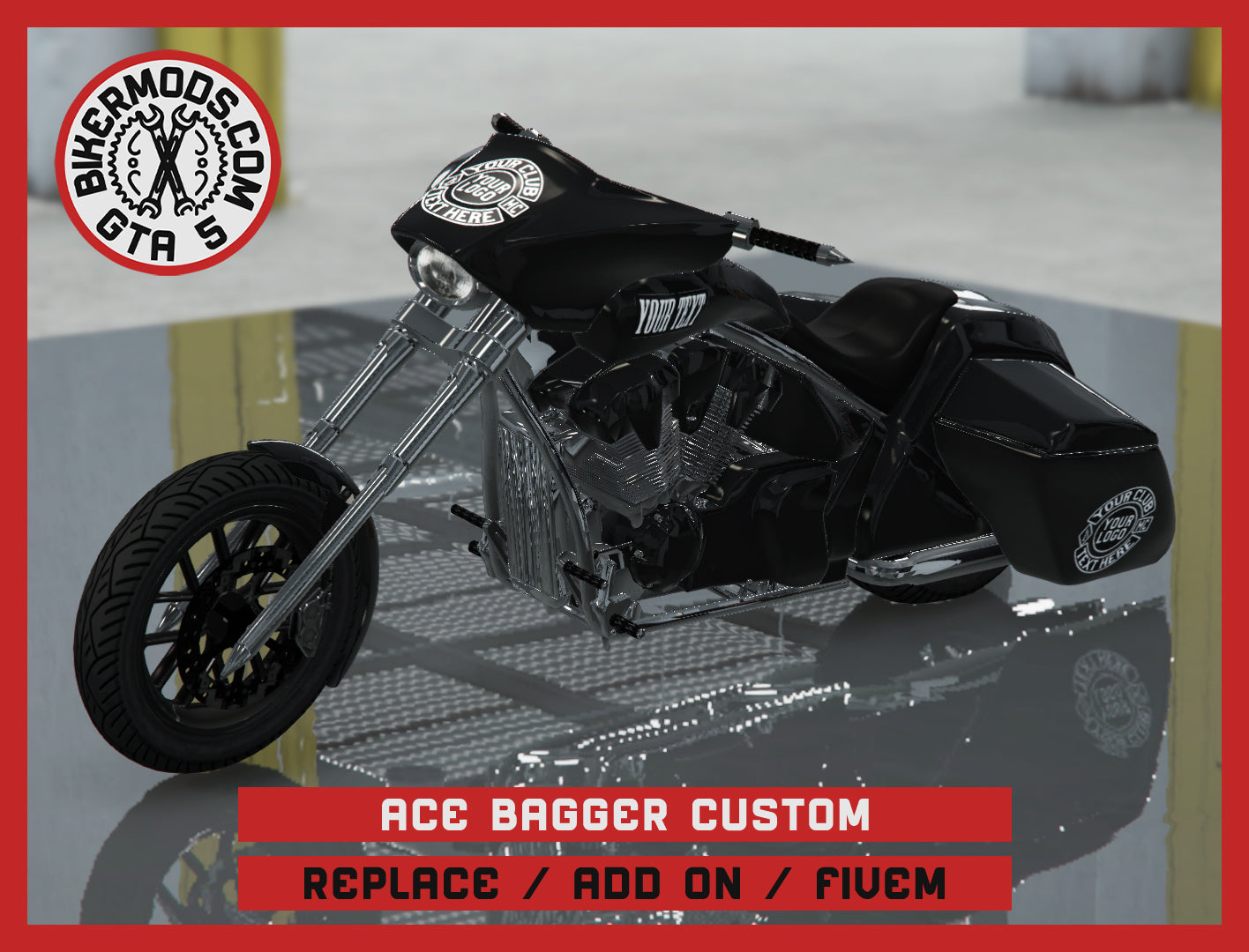 Ace Bagger Custom (Replace / Add On / FiveM) 190k Poly